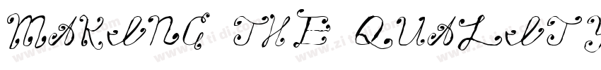 Making the Quality字体转换